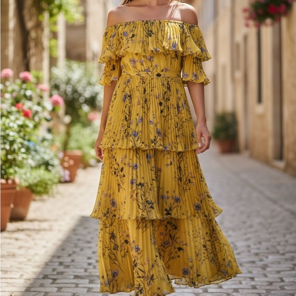 Layered Off The Shoulder Dress The Dyxey - Picture 9 of 10